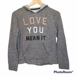 3 for $25 Old Navy Love You Grey Hoodie XL XS